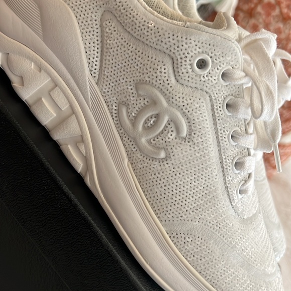 Brand new in box 20P size 36\ 6 chanel sneakers, beautiful sequins - Picture 10 of 14